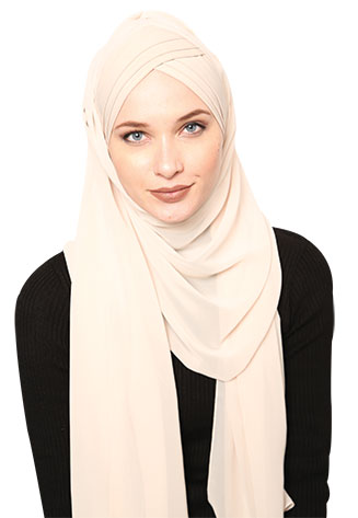 Pleated chiffon Hijab