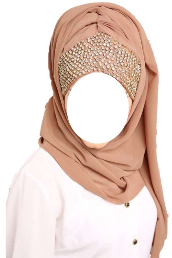 Embelished Wrap Chiffon Hijab